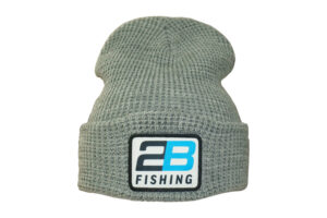 2b fishing gray beanie with patch